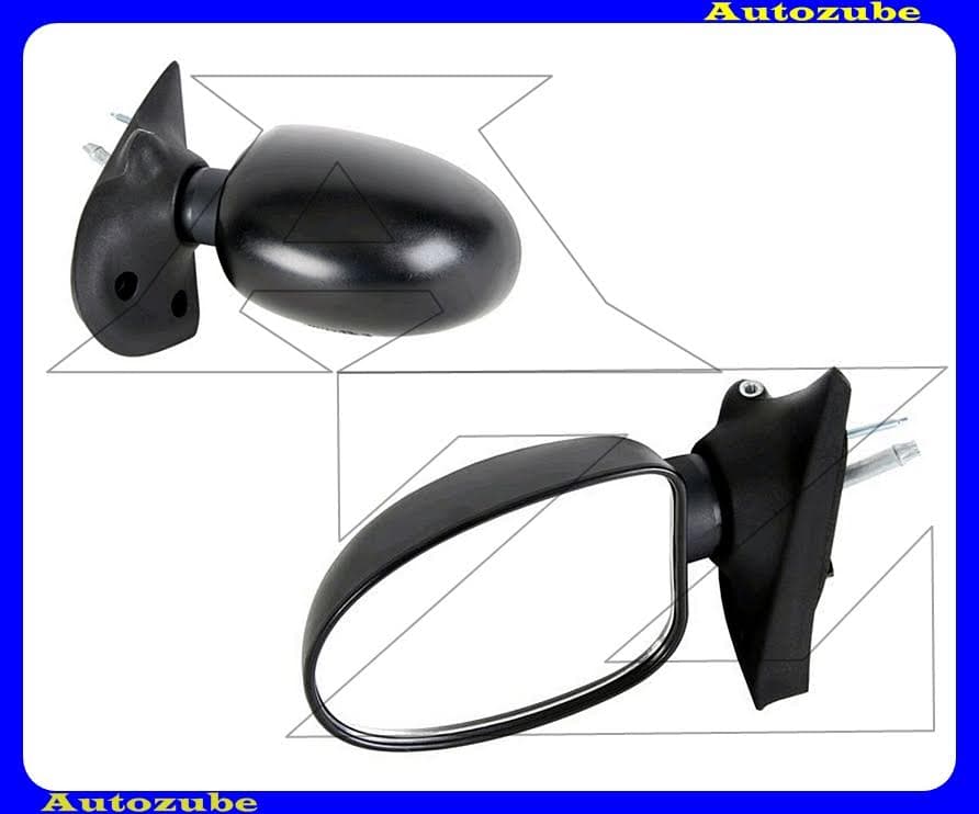 Visszapillantó tükör bal, manuális, sík tükörlappal, fekete borítással Visszapillantó tükör bal, manuális, sík tükörlappal, fekete borítással