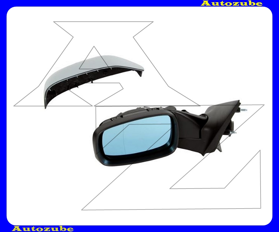 Visszapillantó tükör bal, elektromos, fűthető-aszférikus-kék tükörlappal, fényezhető borítással Visszapillantó tükör bal, elektromos, fűthető-aszférikus-kék tükörlappal, fényezhető borítással