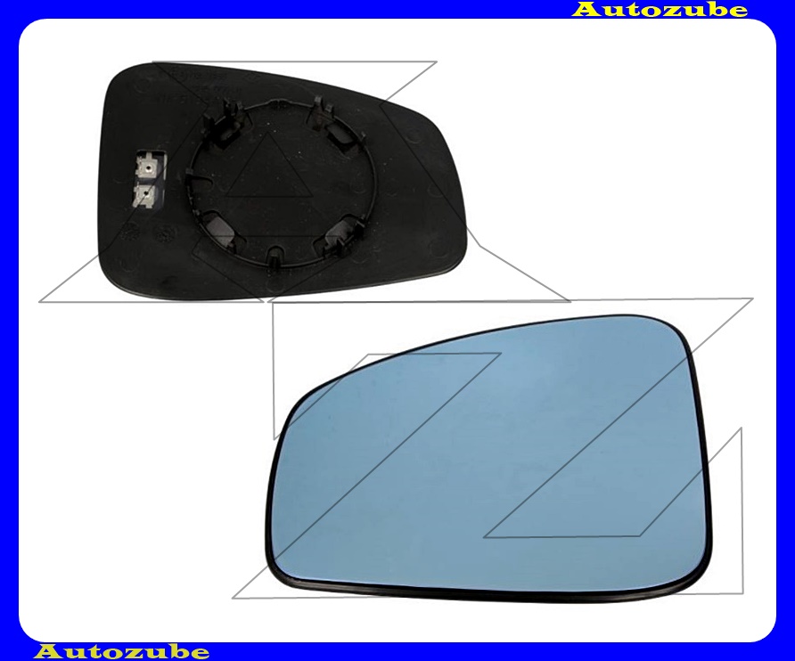 Visszapillantó tükörlap bal, fűthető-aszférikus-kék (tartólappal) Visszapillantó tükörlap bal, fűthető-aszférikus-kék (tartólappal)