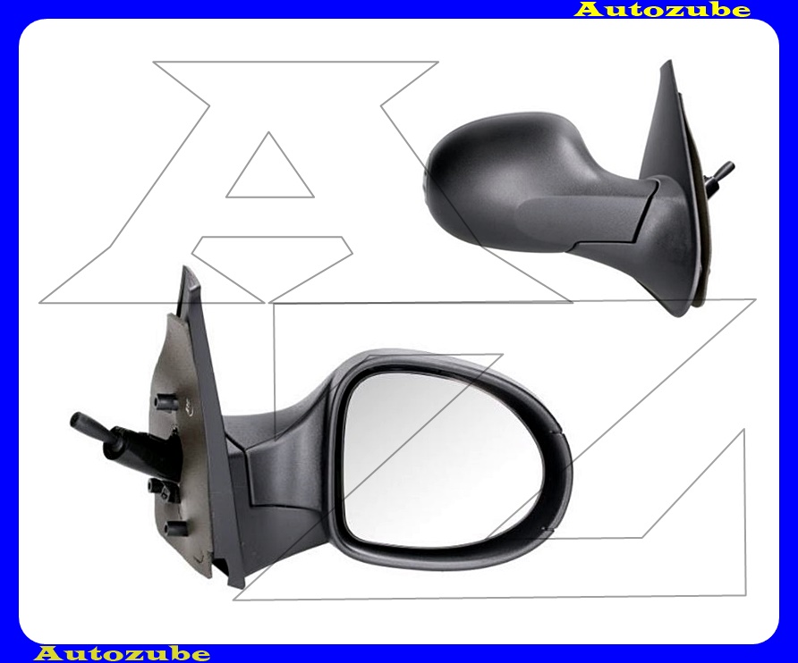 Visszapillantó tükör jobb, manuális, domború tükörlappal, fekete borítással Visszapillantó tükör jobb, manuális, domború tükörlappal, fekete borítással