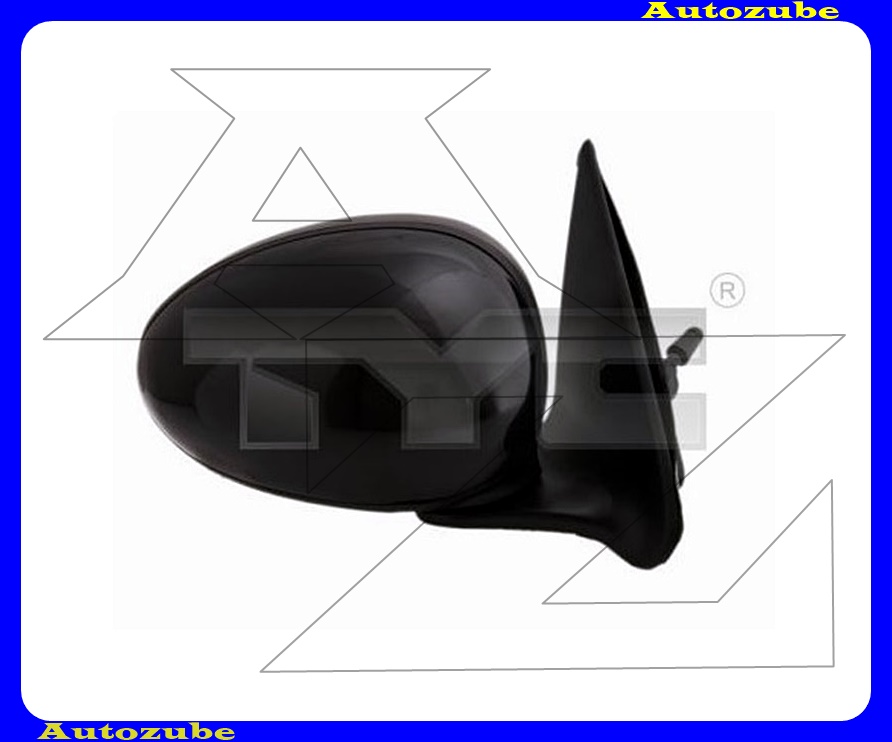 Visszapillantó tükör jobb, manuális, domború tükörlappal, fekete borítással Visszapillantó tükör jobb, manuális, domború tükörlappal, fekete borítással