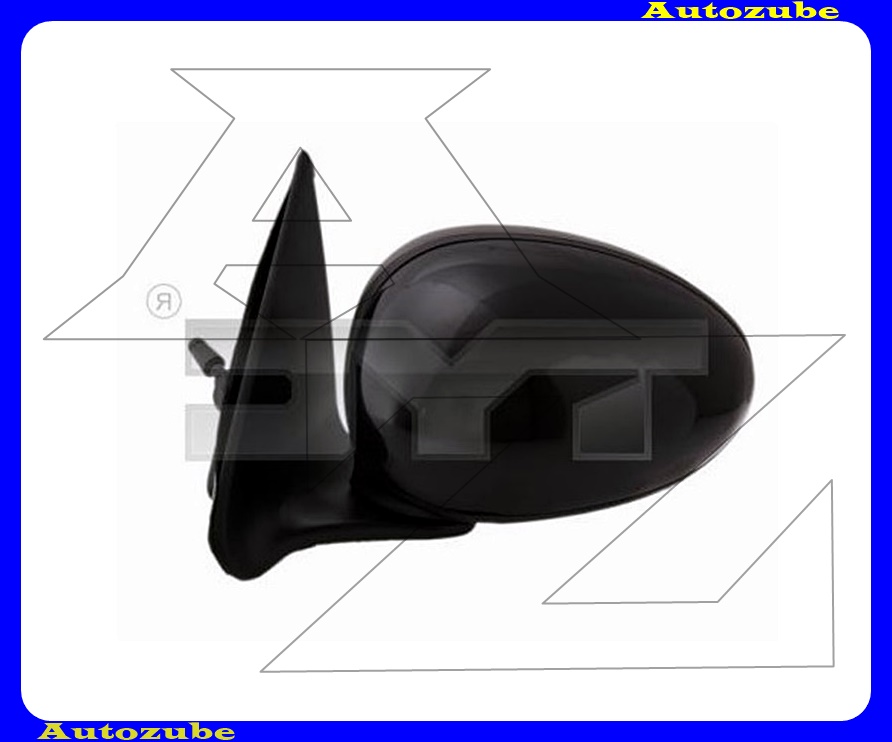 Visszapillantó tükör bal, manuális, domború tükörlappal, fekete borítással Visszapillantó tükör bal, manuális, domború tükörlappal, fekete borítással