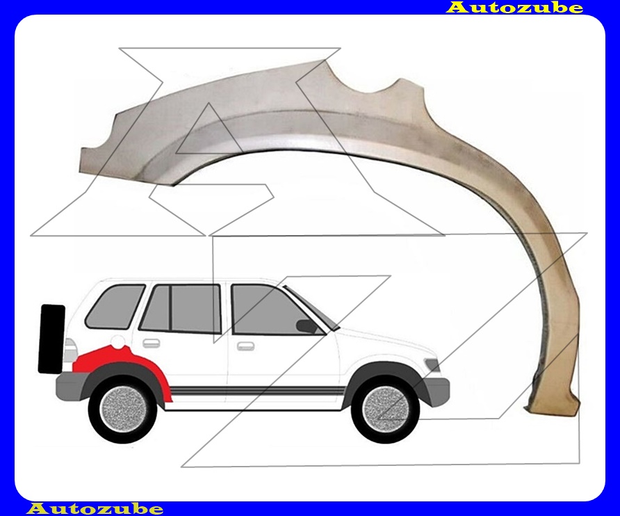 Hátsó sárvédő javítóív jobb {KLOKKERHOLM} Hátsó sárvédő javítóív jobb {KLOKKERHOLM}