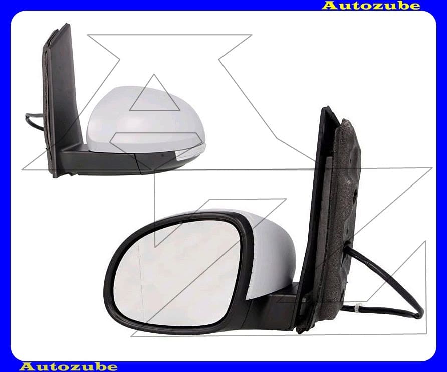 Visszapillantó tükör bal, elektromos, fűthető-aszférikus tükörlappal, fényezhető borítással, irányjelzővel