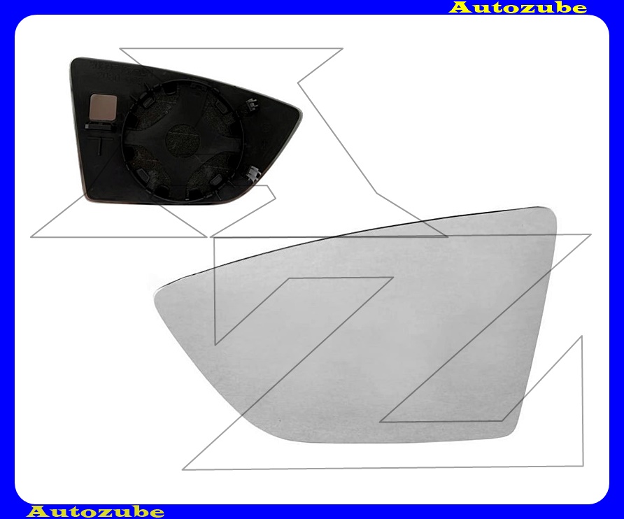 Visszapillantó tükörlap bal, domború (tartólappal) Visszapillantó tükörlap bal, domború (tartólappal)