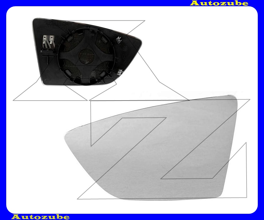 Visszapillantó tükörlap bal, fűthető-domború (tartólappal) Visszapillantó tükörlap bal, fűthető-domború (tartólappal)