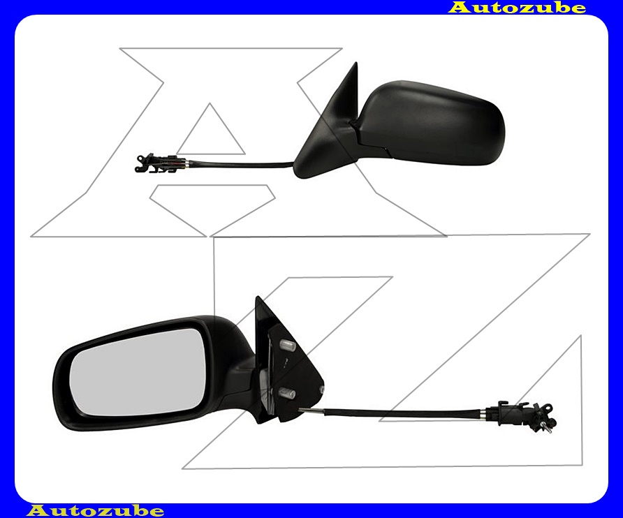 Visszapillantó tükör bal, manuális, aszférikus tükörlappal, fekete borítással Visszapillantó tükör bal, manuális, aszférikus tükörlappal, fekete borítással