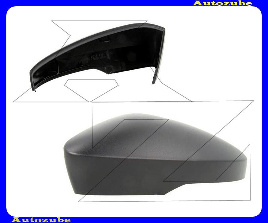 Visszapillantó tükörborítás bal, fekete Visszapillantó tükörborítás bal, fekete