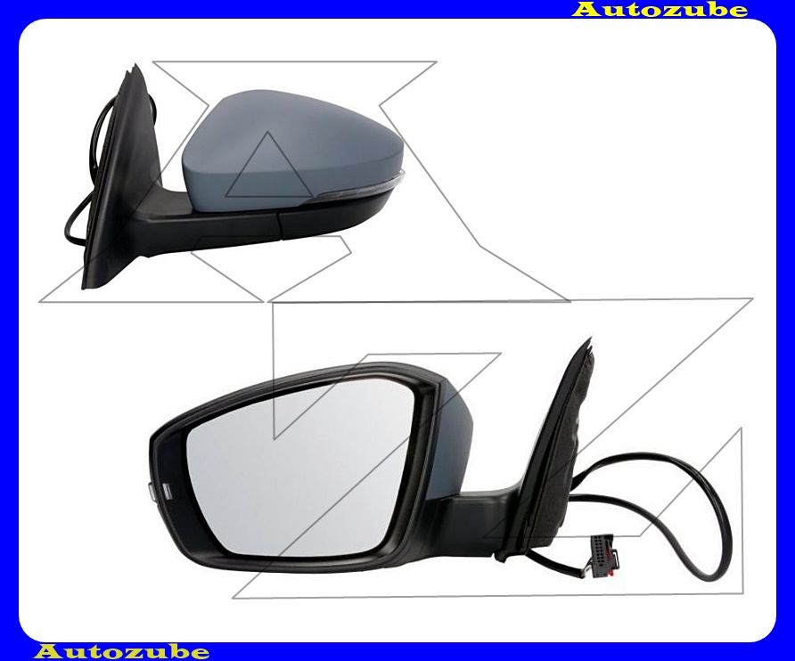 Visszapillantó tükör bal, elektromos, fűthető-domború tükörlappal, fényezhető borítással, irányjelzővel Visszapillantó tükör bal, elektromos, fűthető-domború tükörlappal, fényezhető borítással, irányjelzővel