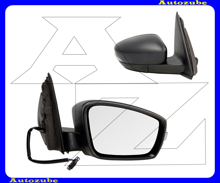 Visszapillantó tükör jobb, elektromos, fűthető-domború tükörlappal, fekete borítással, irányjelzővel Visszapillantó tükör jobb, elektromos, fűthető-domború tükörlappal, fekete borítással, irányjelzővel