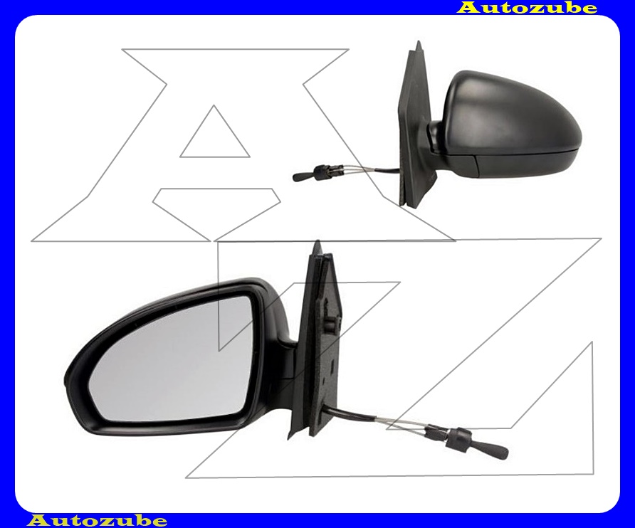 Visszapillantó tükör bal, manuális, domború tükörlappal, fekete borítással Visszapillantó tükör bal, manuális, domború tükörlappal, fekete borítással