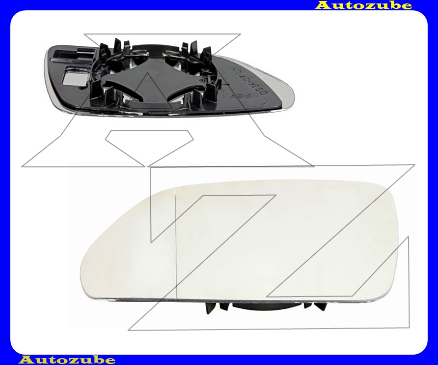 Visszapillantó tükörlap bal, aszférikus (tartólappal) Visszapillantó tükörlap bal, aszférikus (tartólappal)