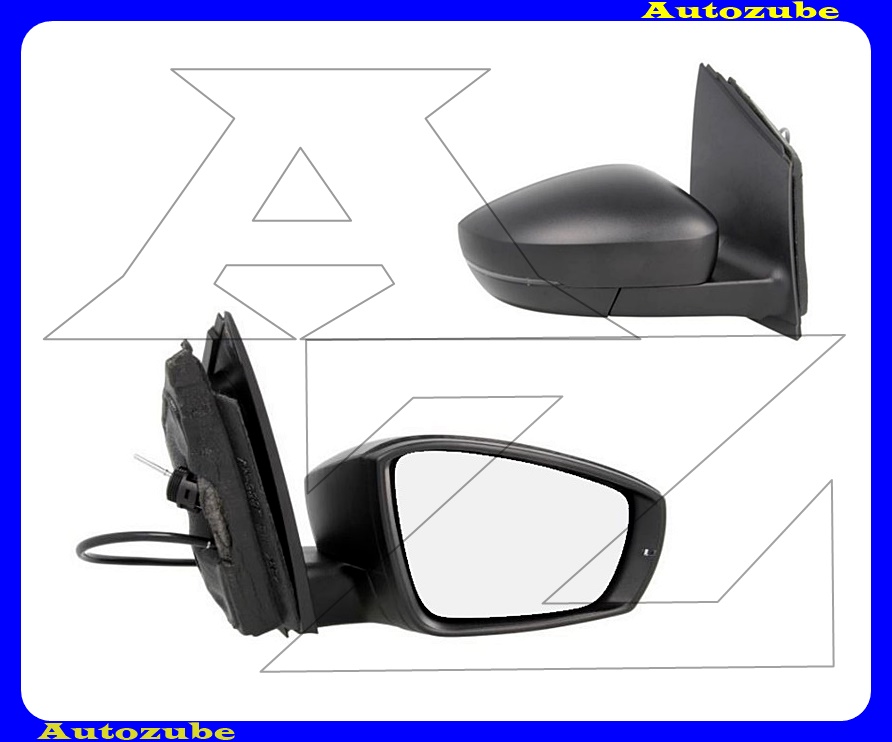 Visszapillantó tükör jobb, manuális, domború tükörlappal, fekete borítással, irányjelzővel Visszapillantó tükör jobb, manuális, domború tükörlappal, fekete borítással, irányjelzővel