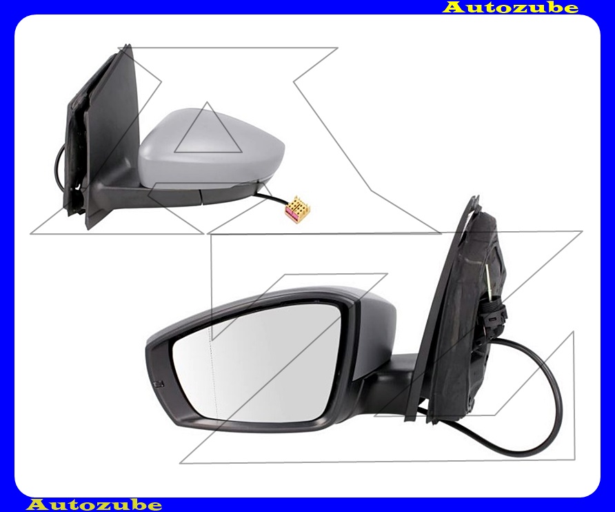 Visszapillantó tükör bal, manuális, aszférikus tükörlappal, fényezhető borítással, irányjelzővel Visszapillantó tükör bal, manuális, aszférikus tükörlappal, fényezhető borítással, irányjelzővel