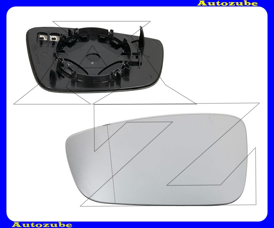 Visszapillantó tükörlap bal, fűthető-aszférikus (tartólappal) Visszapillantó tükörlap bal, fűthető-aszférikus (tartólappal)