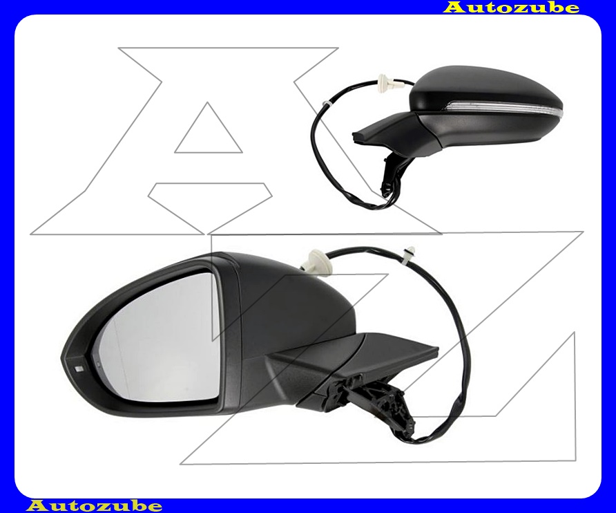 Visszapillantó tükör bal, elektromos, fűthető-aszférikus tükörlappal, fekete borítással, irányjelzővel /RENDELÉSRE/ Visszapillantó tükör bal, elektromos, fűthető-aszférikus tükörlappal, fekete borítással, irányjelzővel /RENDELÉSRE/