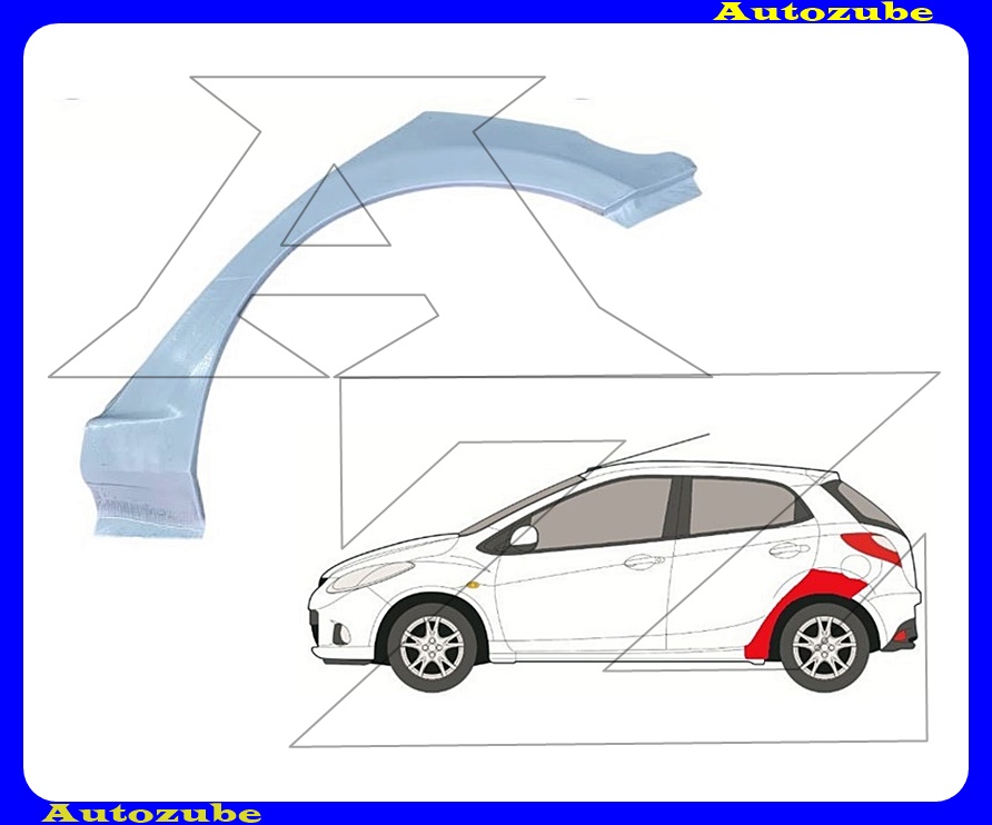 Hátsó sárvédő javítóív bal Hátsó sárvédő javítóív bal