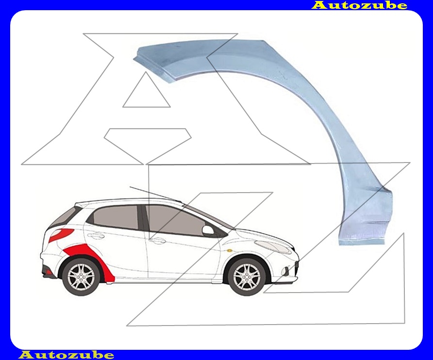 Hátsó sárvédő javítóív jobb Hátsó sárvédő javítóív jobb