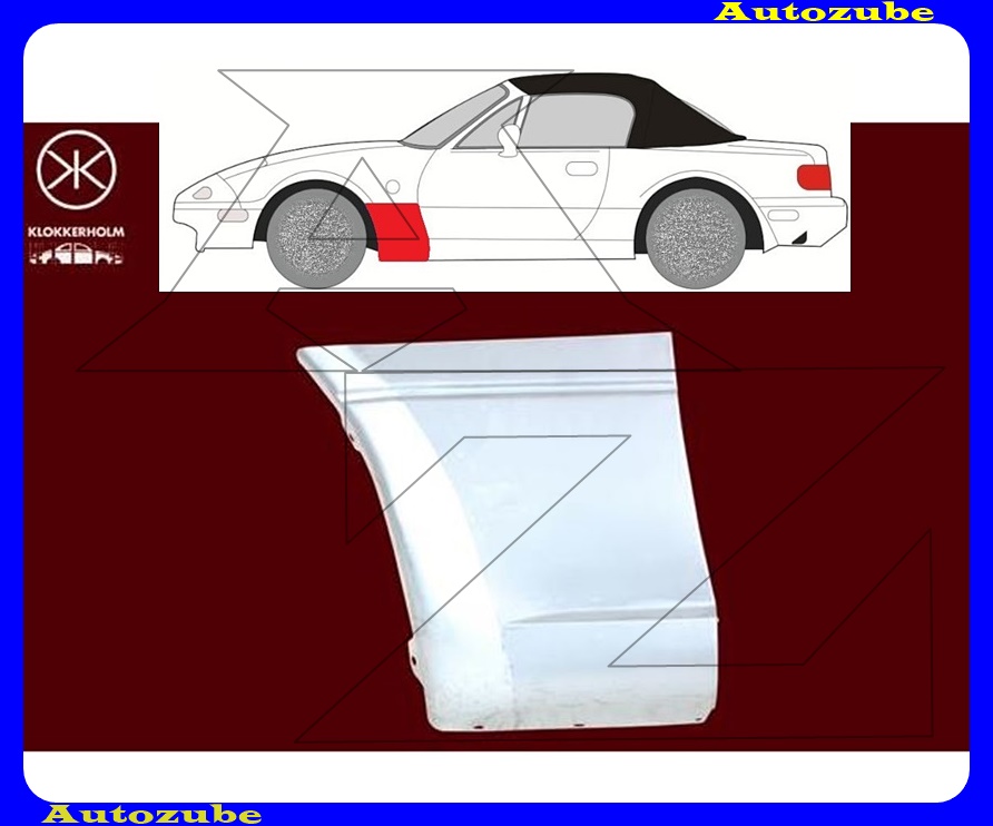 Első sárvédő hátsó rész bal (külső javítólemez) {KLOKKERHOLM} Első sárvédő hátsó rész bal (külső javítólemez) {KLOKKERHOLM}