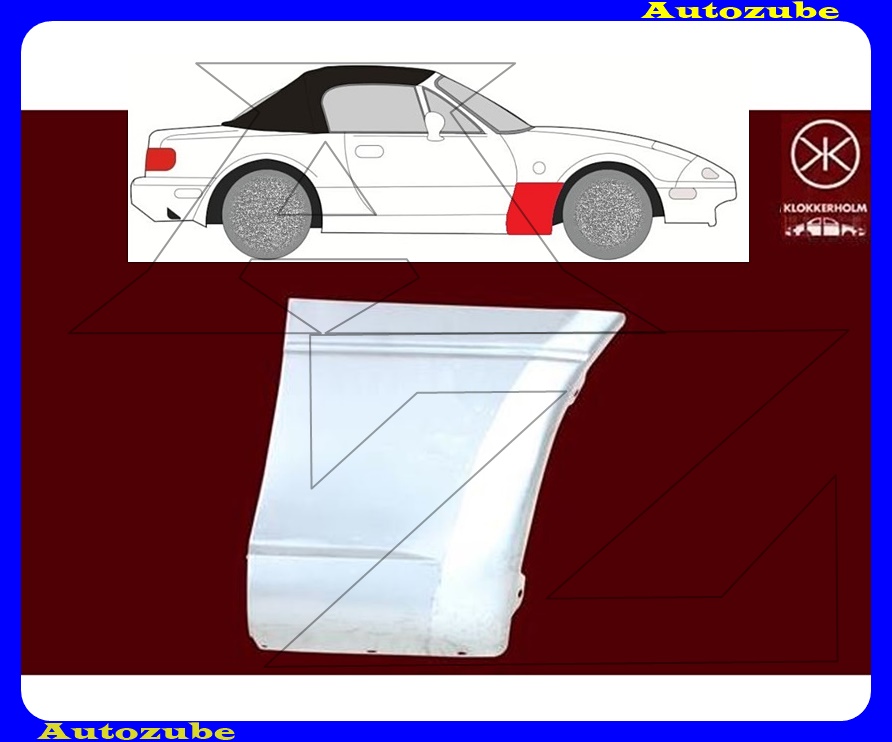 Első sárvédő hátsó rész jobb (külső javítólemez) {KLOKKERHOLM} Első sárvédő hátsó rész jobb (külső javítólemez) {KLOKKERHOLM}