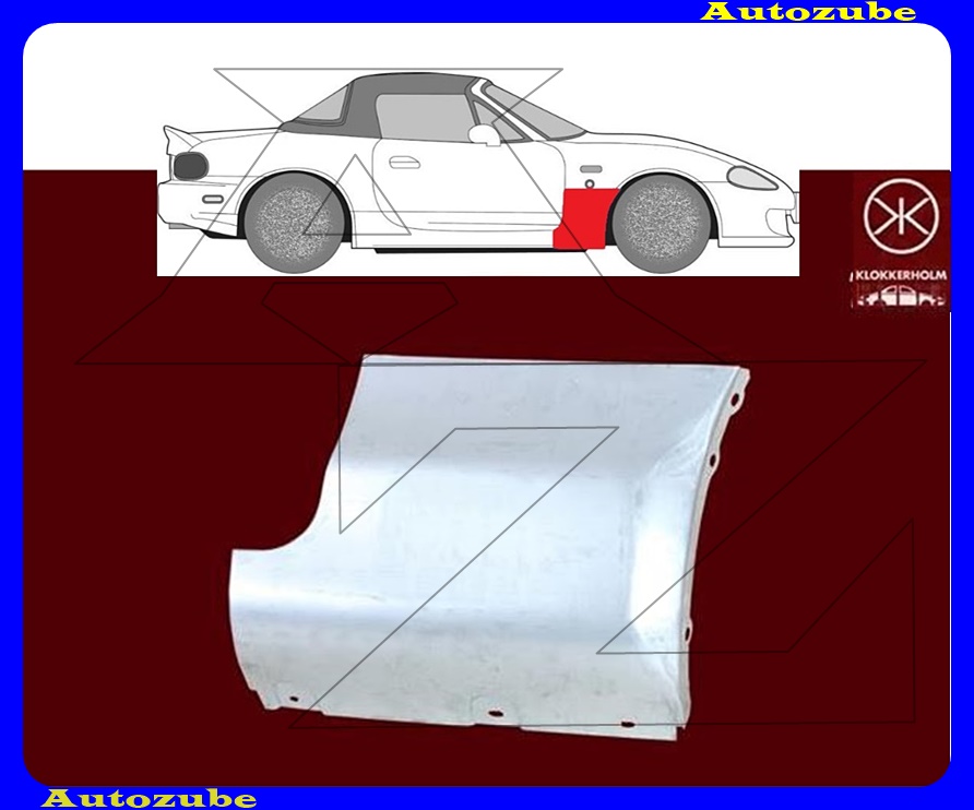 Első sárvédő hátsó rész jobb (külső javítólemez) {KLOKKERHOLM} Első sárvédő hátsó rész jobb (külső javítólemez) {KLOKKERHOLM}