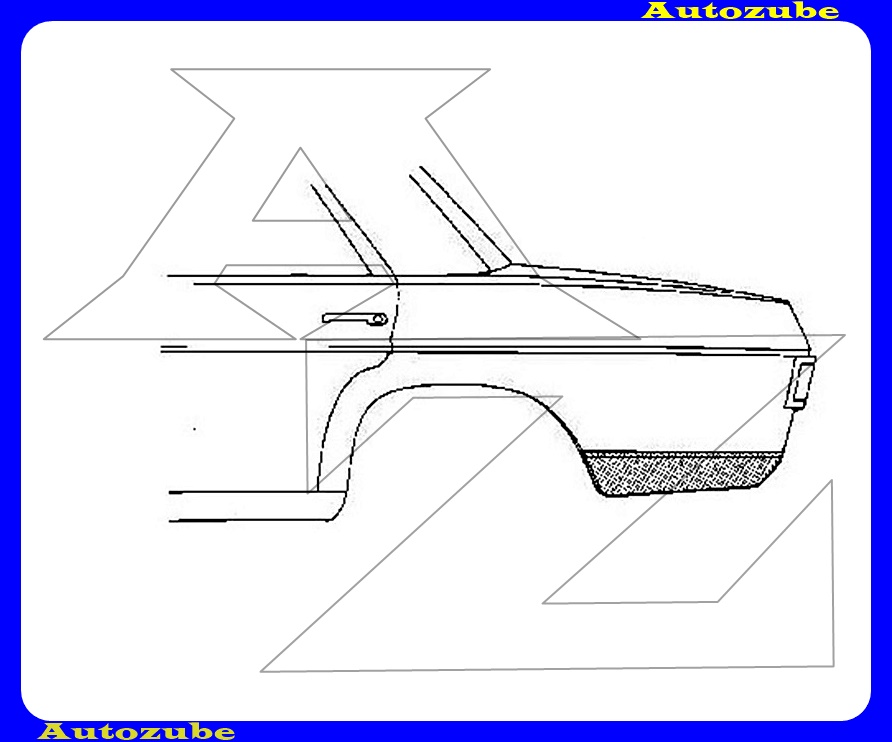 Hátsó sárvédő saroklemez bal (külső javítólemez) {KLOKKERHOLM} 