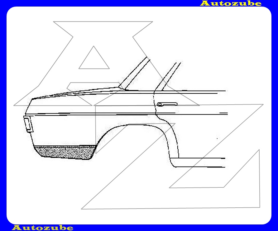 Hátsó sárvédő saroklemez jobb (külső javítólemez) {KLOKKERHOLM} 