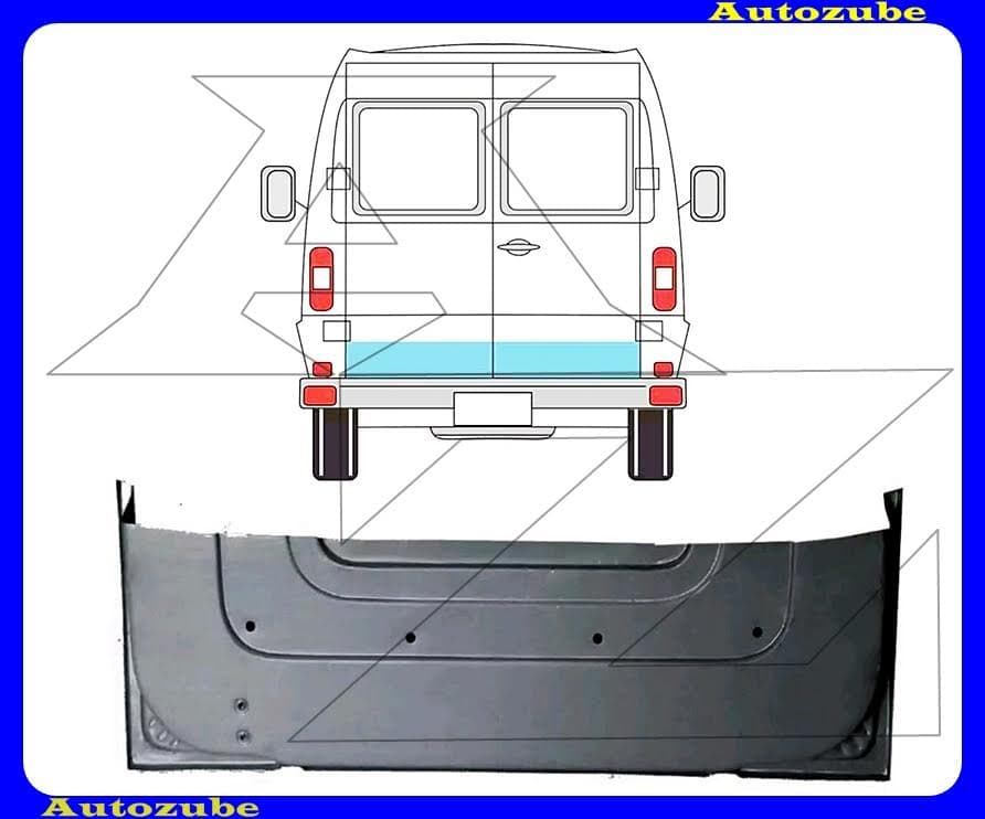 Hátsó ajtóváz belső jobb, alsó rész {KLOKKERHOLM} Hátsó ajtóváz belső jobb, alsó rész {KLOKKERHOLM}