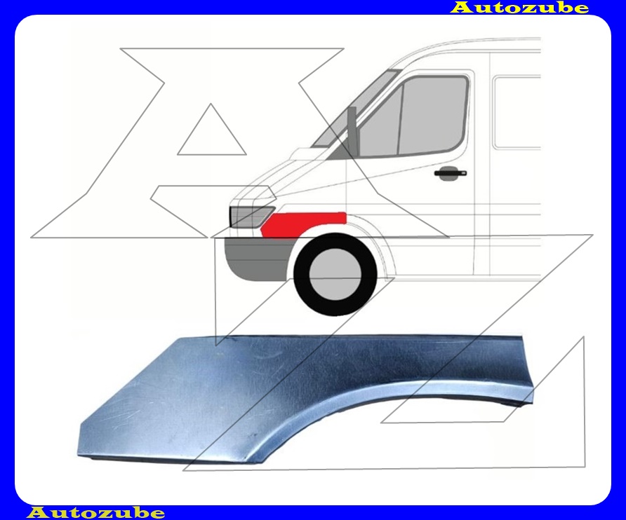 Első sárvédő alsó javítóelem bal (külső javítólemez) {KLOKKERHOLM} Első sárvédő alsó javítóelem bal (külső javítólemez) {KLOKKERHOLM}