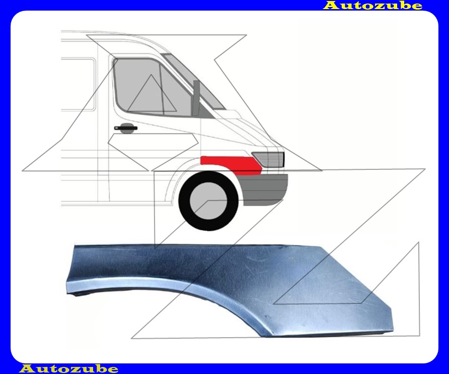 Első sárvédő alsó javítóelem jobb (külső javítólemez) {KLOKKERHOLM} Első sárvédő alsó javítóelem jobb (külső javítólemez) {KLOKKERHOLM}