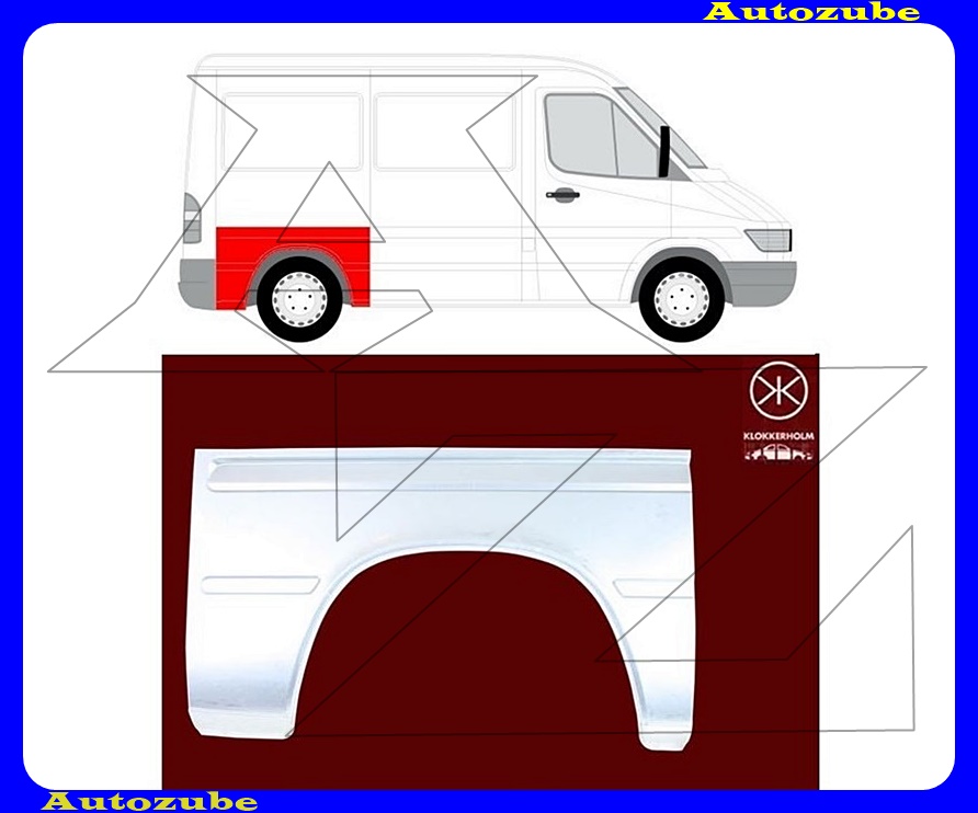 Hátsó sárvédő javítóelem jobb Hátsó sárvédő javítóelem jobb