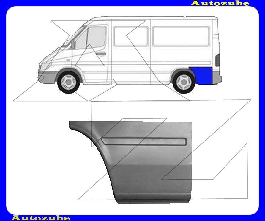 Hátsó sárvédő hátsó rész bal Hátsó sárvédő hátsó rész bal