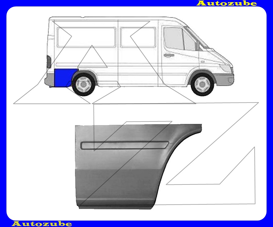 Hátsó sárvédő hátsó rész jobb Hátsó sárvédő hátsó rész jobb