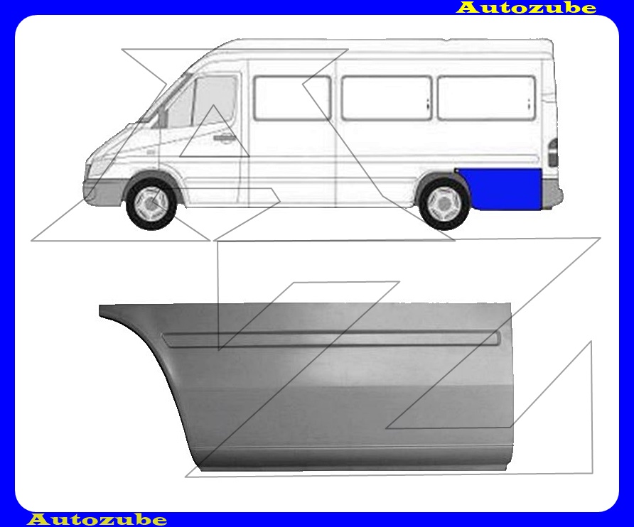 Hátsó sárvédő hátsó rész bal Hátsó sárvédő hátsó rész bal