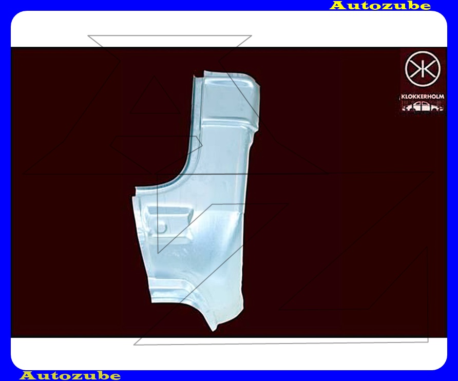 Hátsó saroklemez jobb, alsó (külső javítólemez) {KLOKKERHOLM} Hátsó saroklemez jobb, alsó (külső javítólemez) {KLOKKERHOLM}