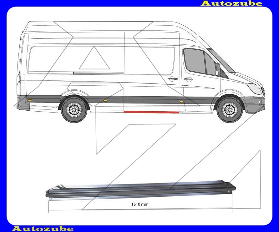 Küszöb jobb, tolóajtó alatti (155cm) Küszöb jobb, tolóajtó alatti (155cm)