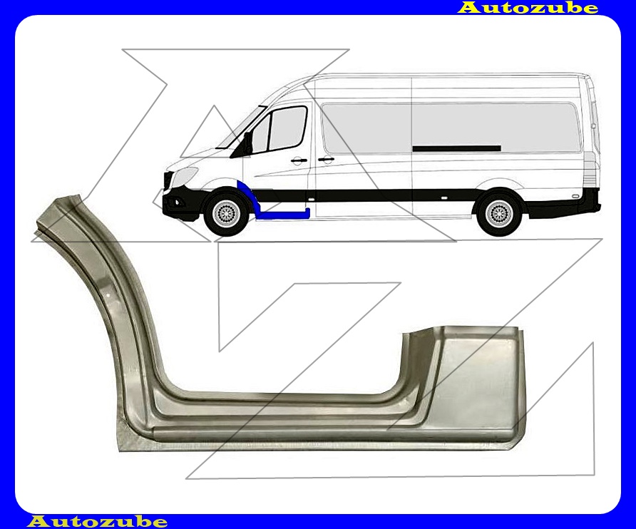 Első sárvédő hátsó rész, küszöbbel bal (javítólemez) {KLOKKERHOLM} Első sárvédő hátsó rész, küszöbbel bal (javítólemez) {KLOKKERHOLM}