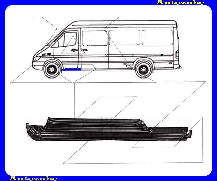 Küszöb bal (külső javítólemez) {KLOKKERHOLM} Küszöb bal (külső javítólemez) {KLOKKERHOLM}
