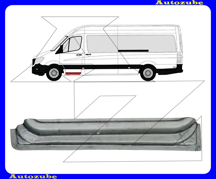 Ajtóváz alsó rész bal első (belső javítólemez) {KLOKKERHOLM} Ajtóváz alsó rész bal első (belső javítólemez) {KLOKKERHOLM}