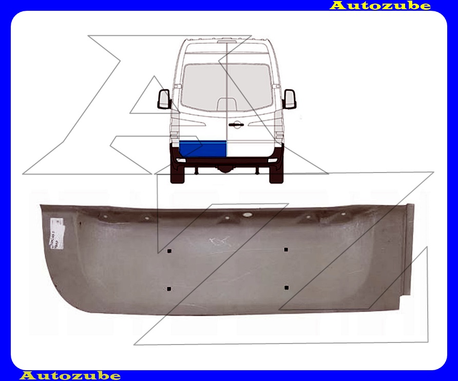 Hátsó ajtóborítás alsó rész jobb (külső javítólemez) {KLOKKERHOLM} Hátsó ajtóborítás alsó rész jobb (külső javítólemez) {KLOKKERHOLM}