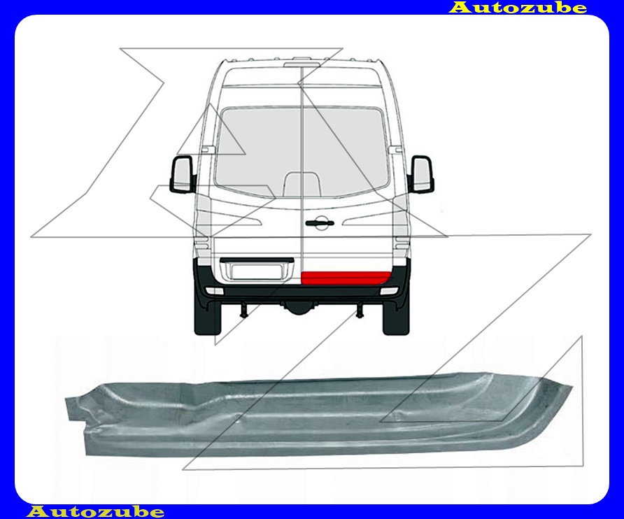 Hátsó ajtóváz alsó rész jobb (belső javítólemez) {KLOKKERHOLM} Hátsó ajtóváz alsó rész jobb (belső javítólemez) {KLOKKERHOLM}