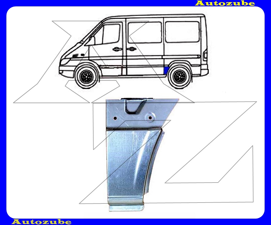 Hátsó sárvédő első rész bal (12cm) Hátsó sárvédő első rész bal (12cm)