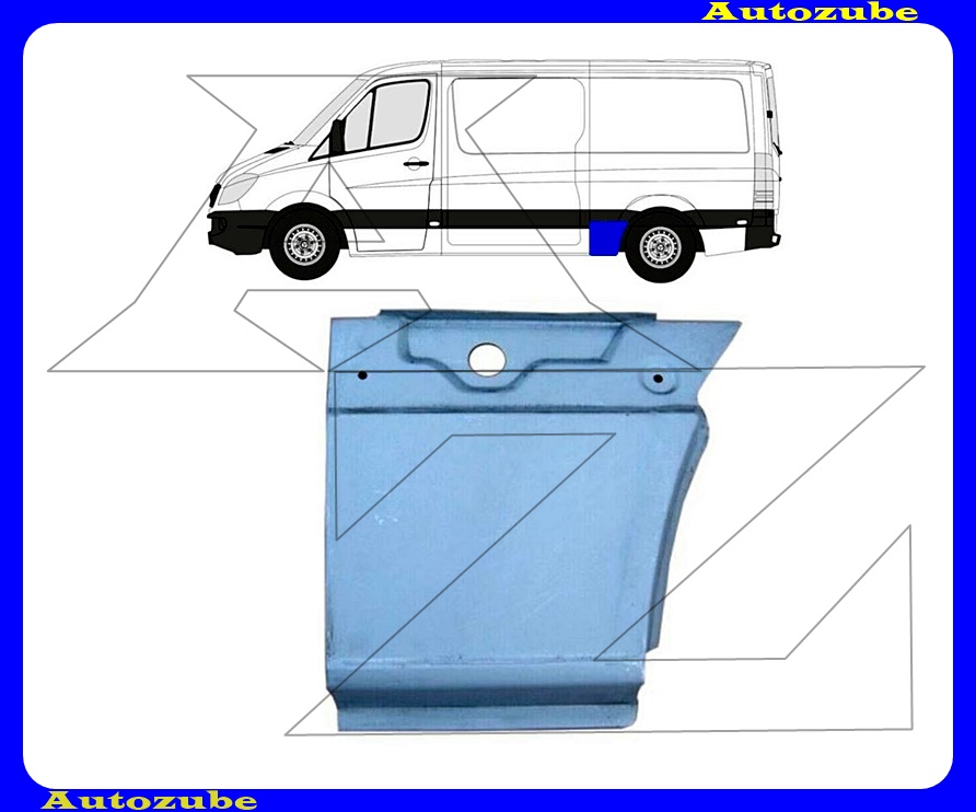 Hátsó sárvédő első rész bal (28cm) Hátsó sárvédő első rész bal (28cm)