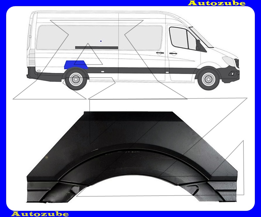Hátsó sárvédő javítóív jobb Hátsó sárvédő javítóív jobb