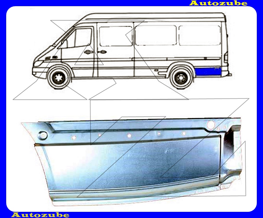Hátsó sárvédő hátsó rész bal (78cm) Hátsó sárvédő hátsó rész bal (78cm)