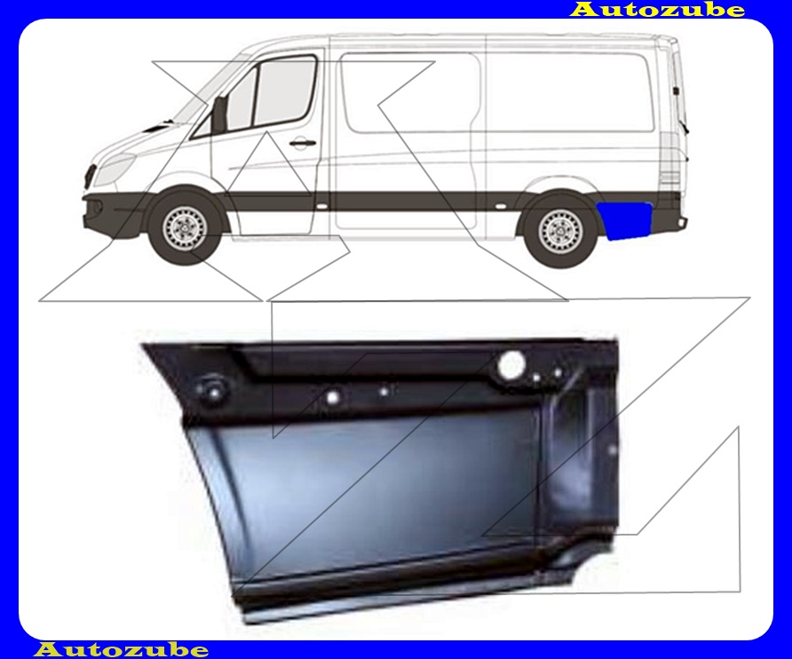 Hátsó sárvédő hátsó rész bal (41cm) Hátsó sárvédő hátsó rész bal (41cm)