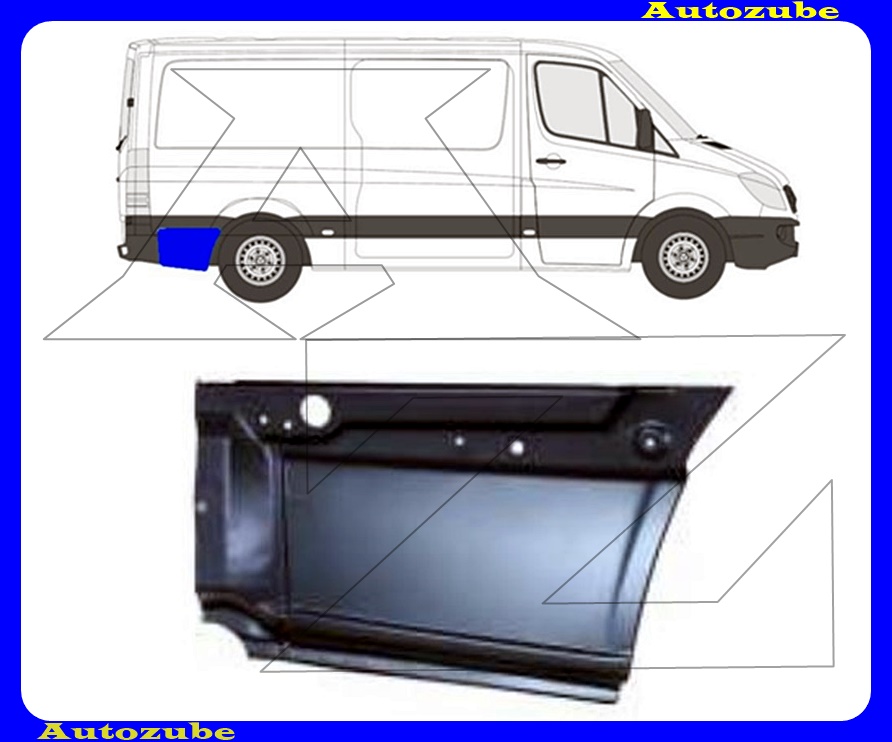 Hátsó sárvédő hátsó rész jobb (41cm) Hátsó sárvédő hátsó rész jobb (41cm)