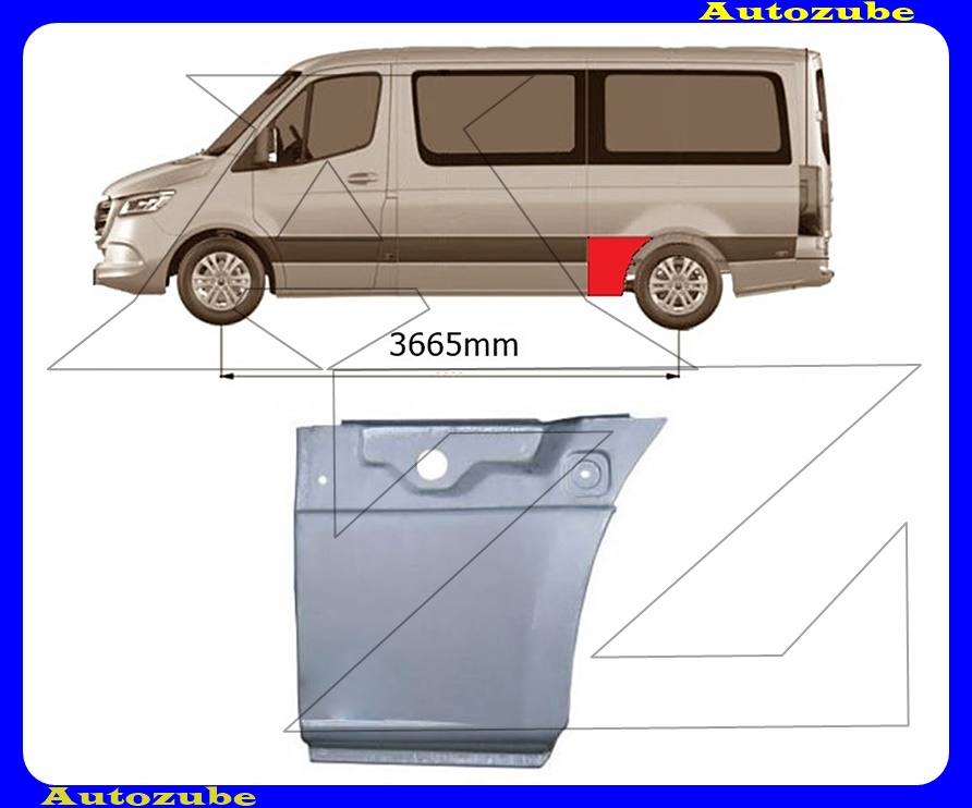 Hátsó sárvédő első rész bal (40cm) Hátsó sárvédő első rész bal (40cm)