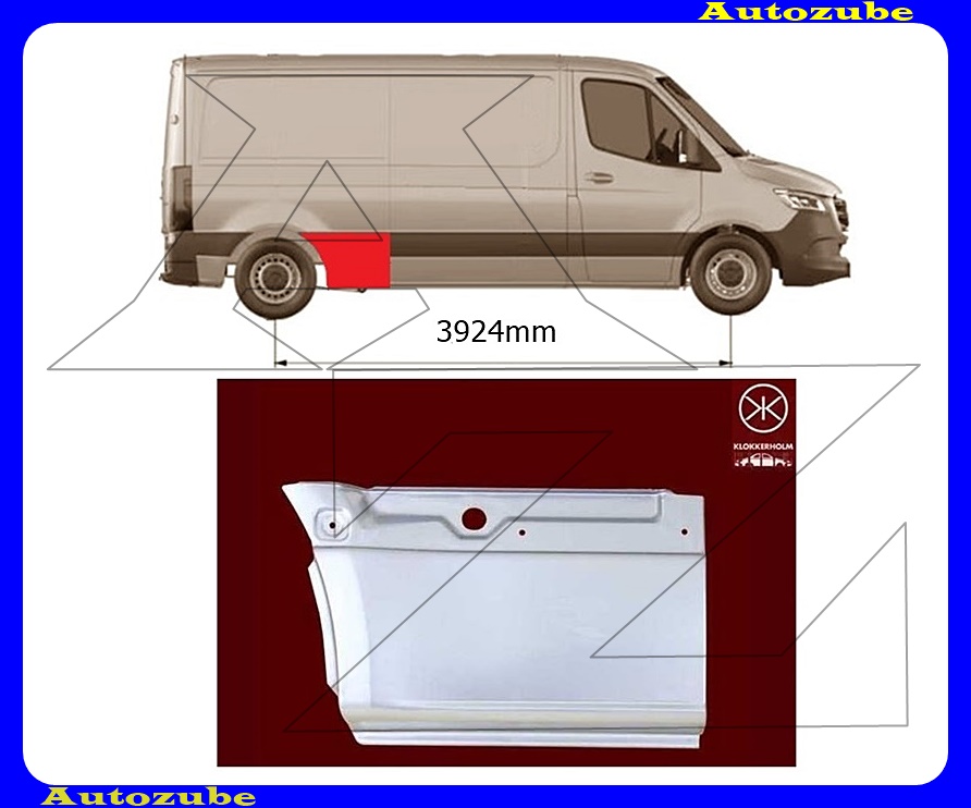 Hátsó sárvédő első rész jobb (64cm) Hátsó sárvédő első rész jobb (64cm)