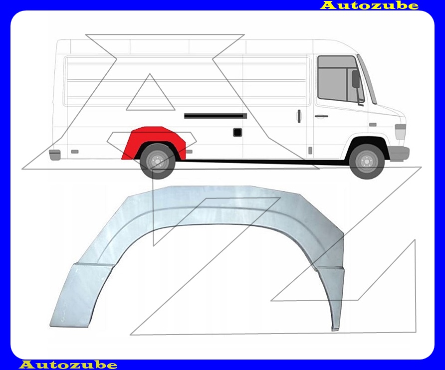 Hátsó sárvédő javítóív jobb {KLOKKERHOLM} Hátsó sárvédő javítóív jobb {KLOKKERHOLM}